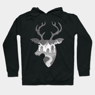 Wild Deer Drawing Hoodie